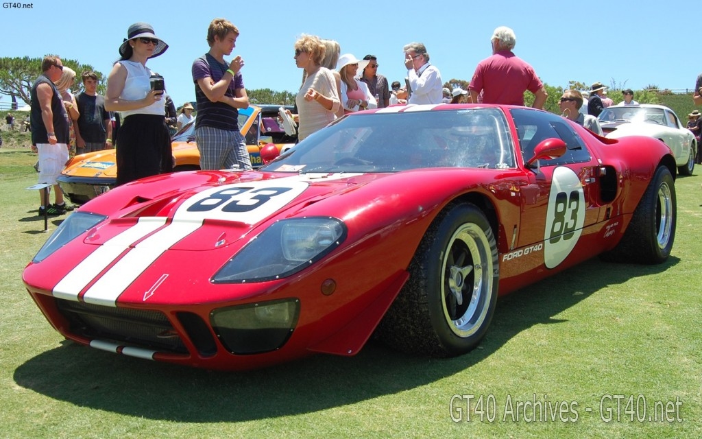 GT40P/1083 at 2012 Dana Point Concours D'Elegance front three quarter view